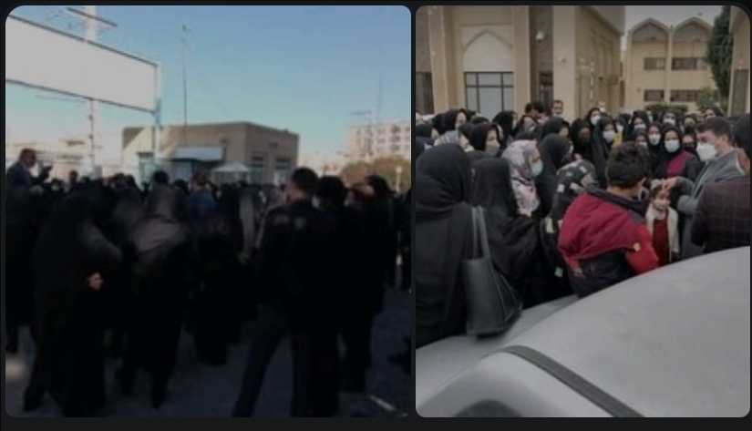 تجمع اعتراضی معلمین خرید خدمات یزد