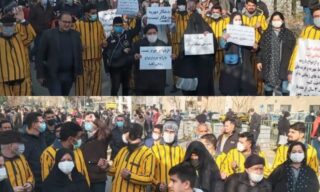تجمع اعتراضی با خواست اصلاح قانون مهریه مقابل مجلس