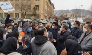 تجمع اعتراضی رزیدنت‌های پزشکی علوم پزشکی زنجان