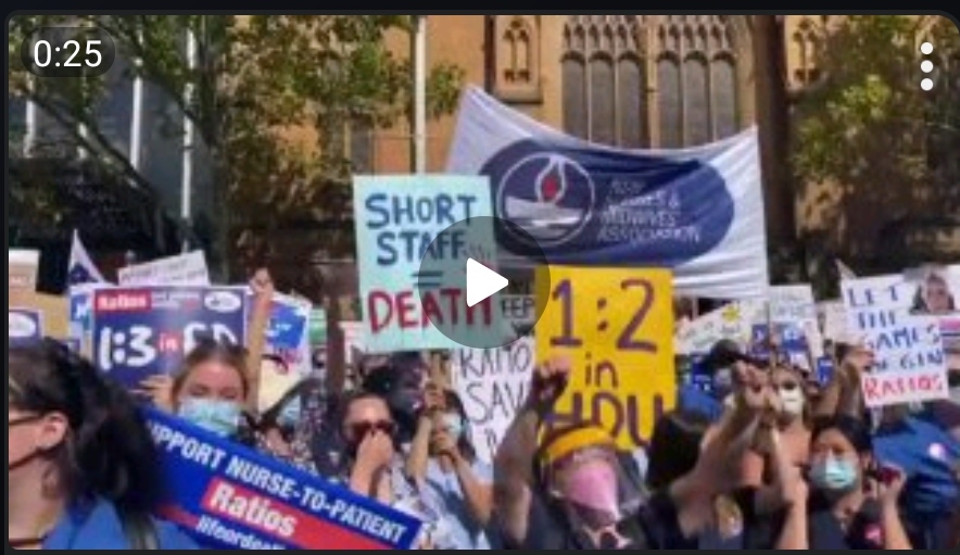 #اعتصاب پرستاران در #استرالیا در اعتراض به دستمزدهای پائین و کاهش خدمات اجتماعی.