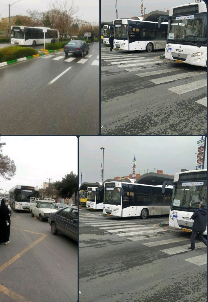 اعتراض رانندگان بخش دولتی سازمان اتوبوسرانی مشهد
