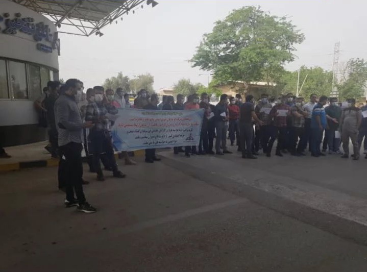 تجمع اعتراضی کارگران و کارکنان نوبت‌کار شرکت بهره‌برداری نفت و گاز مارون و کارون