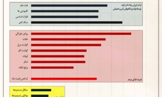 دستمزد به ریال ایران و هزینه غذا به دلار جهان