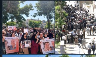 تجمع معلمان مریوان در حمایت از معلمان زندانی