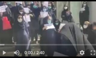 تجمع کارگران قرارداد موقت مقابل مجلس
