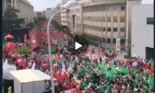 تظاهرات ۸۰ هزار نفره در بروکسل در اعتراض به افزایش هزینه‌های زندگی