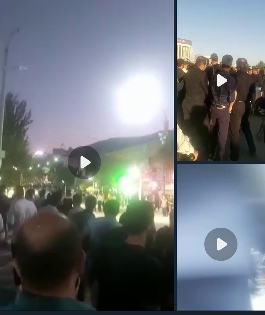 تصاویر اختصاصی رسیده به اتحادیه آزاد کارگران ایران از اعتراض مردم سنندج به قتل مهسا امینی