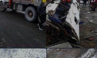۶ کشته و ۱۴ مصدوم در برخورد اتوبوس حامل کارگران و کامیون در تفرش